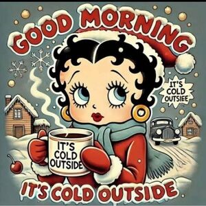 Betty Boop Holiday Decor - Red and Gray